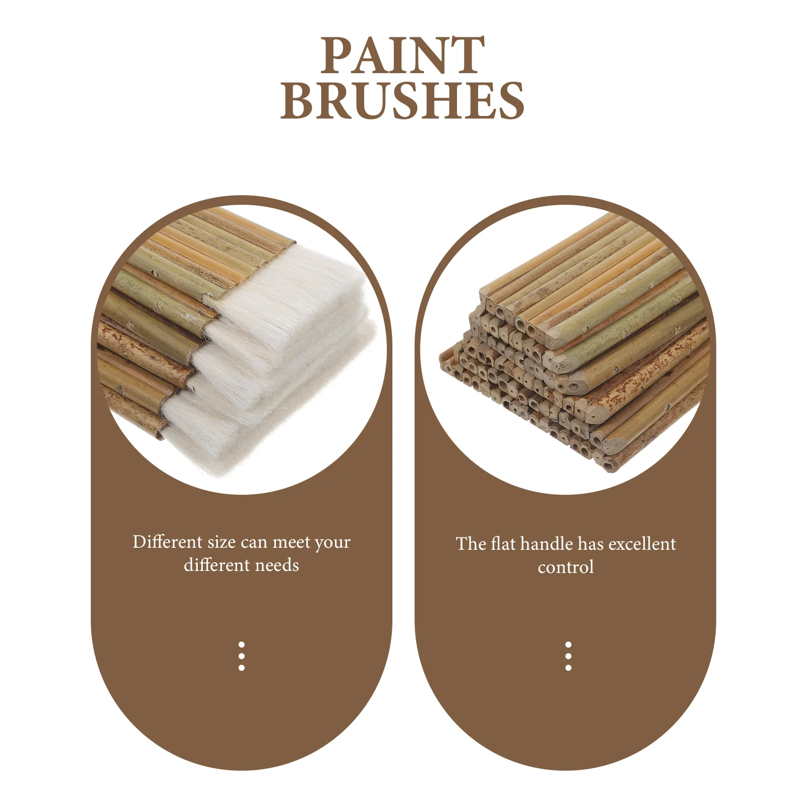 

6 Pcs Brush Wood Row Brushes Painting Sheep Hair Multifunction Wall Watercolor Handle