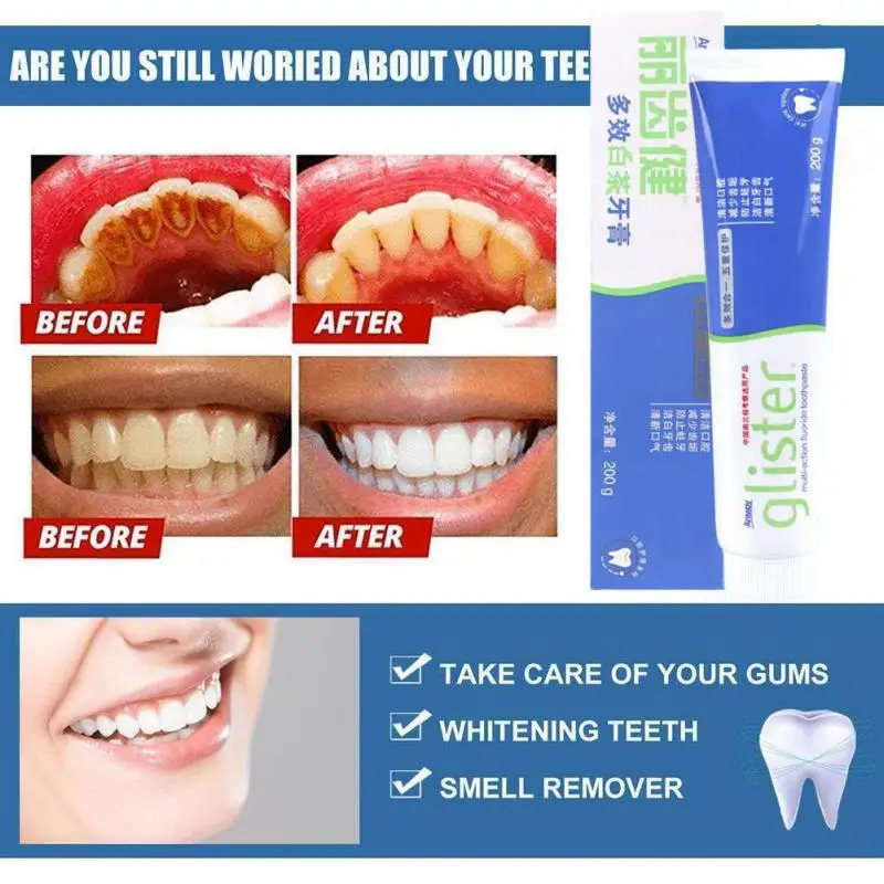 

225g White Tea Flavor Toothpaste Deep Clean Mint Flavor Teeth Whitening Bad Breath Stains Care Beauty Health Maquiagem