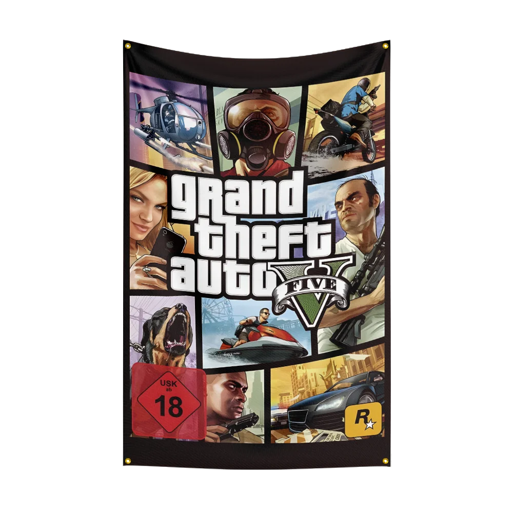 3x5 футов G-Grand Theft Auto V GTA5 Los Santos столица Sin GTA6 флаг баннер искусство