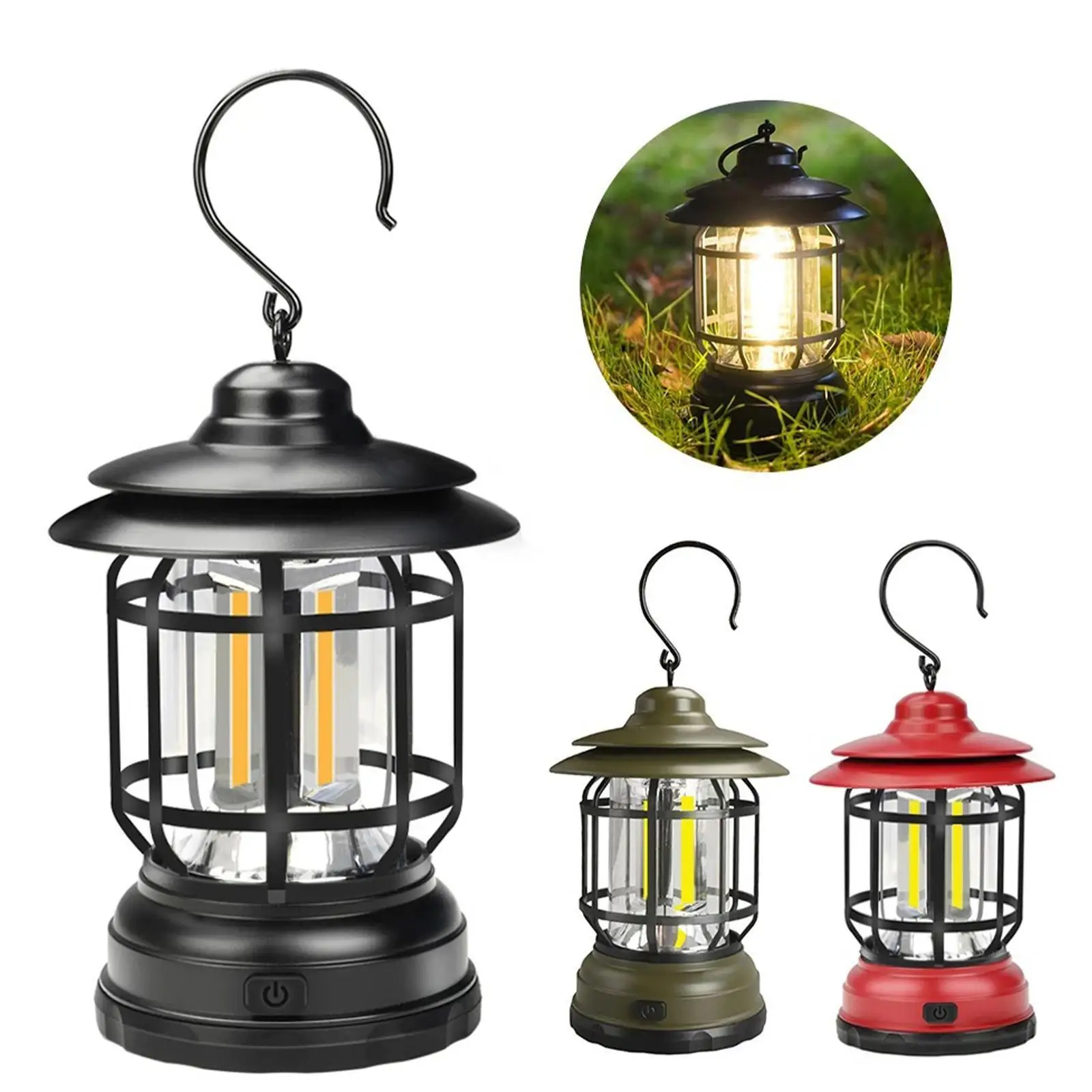 

Retro Outdoor Camping Kerosene Lamp Portable Lantern Bronze Colored Oil Lamp Vintage Photo Props Decor Outdoor Camping Lights