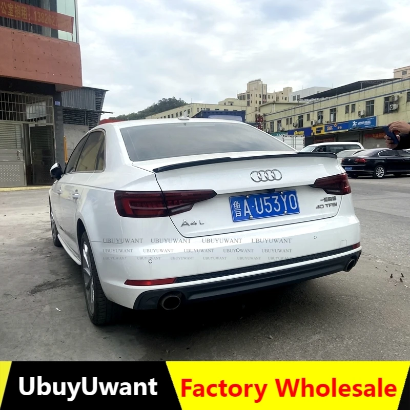

Автомобильный Стайлинг для Audi A4 B9 2017 2018 2019 АБС-пластик Неокрашенный задний спойлер на крышу багажник губа крыло украшение 1 шт.