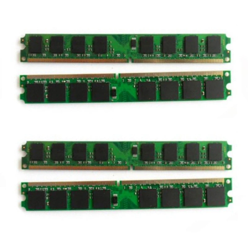

4 Pieces Set DDR2 2GB 800Mhz PC2-6400 DIMM Desktop PC RAM 240 Pins 1.8V NON ECC 2RX8 2-Sides, 8Chips Per Side No-ECC
