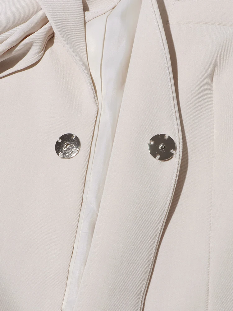 Женский Асимметричный Блейзер однотонный блейзер с отложным воротником и