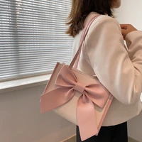 womens bag large capacity bow bag new fashion trend shoulder bag foreign temperament tote bag