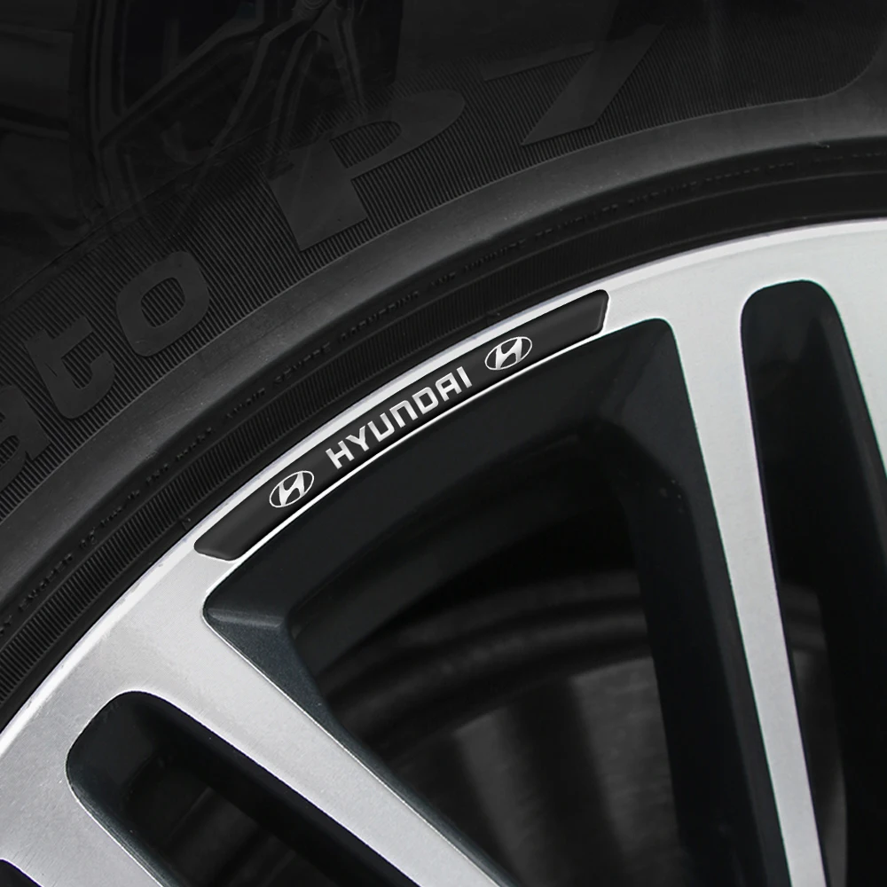 4 шт. автомобильные шины алюминиевые металлические полоски наклейка для Hyundai Sonata
