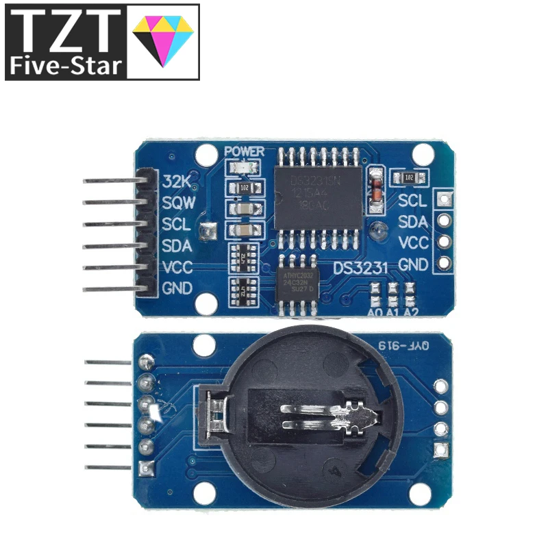 Модуль TZT DS3231 AT24C32 IIC прецизионный тактовый модуль DS3231SN памяти в режиме реального