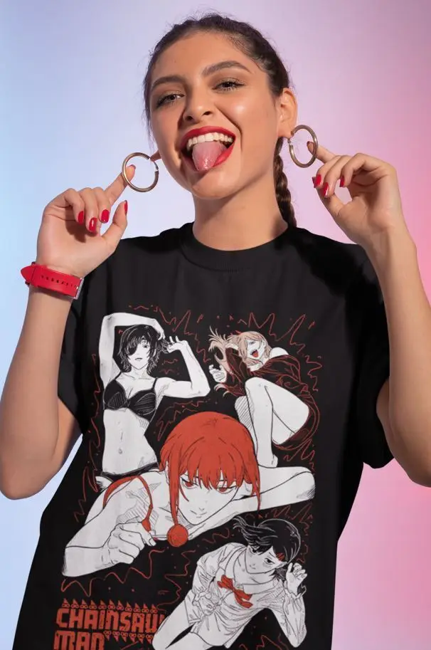 Makima Power Kobeni Reze футболка бензопила Denji Horror аниме подарочная рубашка все размеры