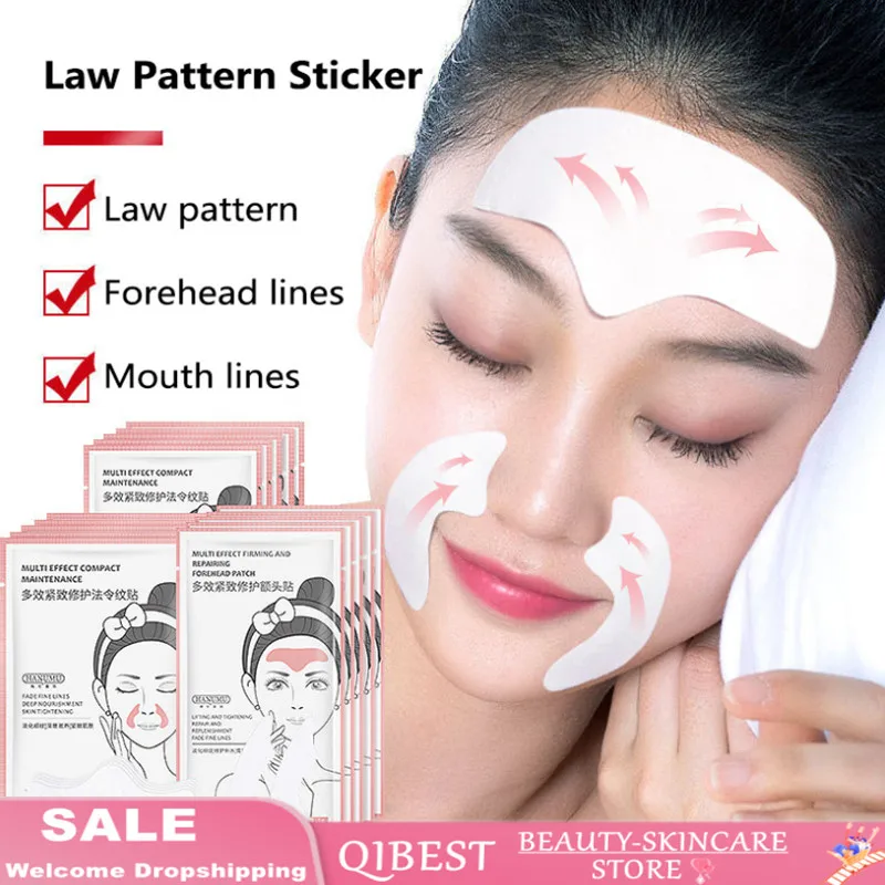 

5 Pairs Gel Forehead Wrinkles Removing Nasolabial Groove Collagen Firming Anti Wrinkle Sticker Female Skin Care Tool