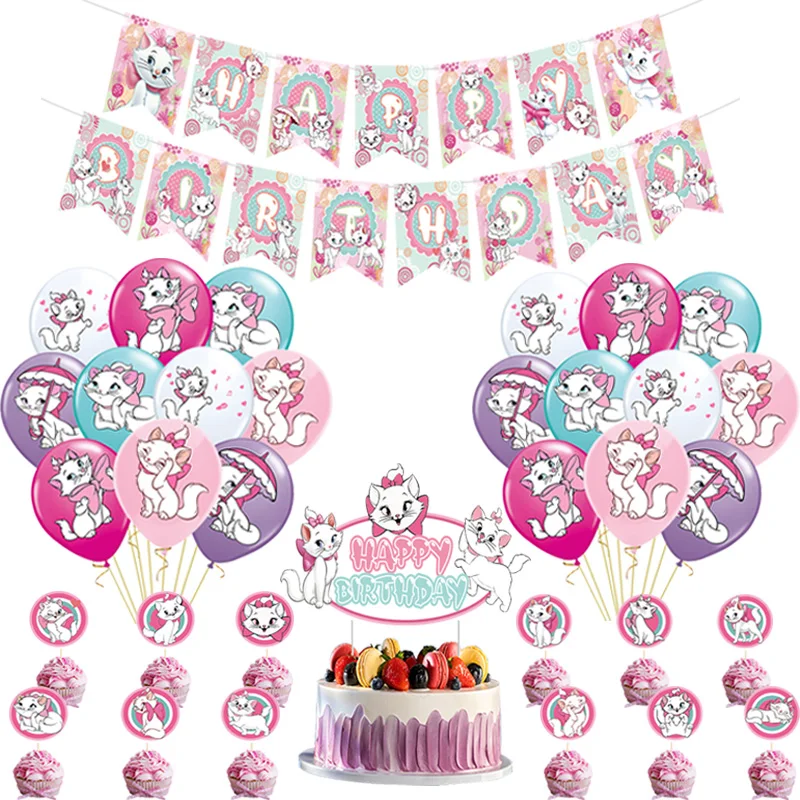 Шары воздушные фольгированные с рисунком кота Мари 1 комплект - купить по