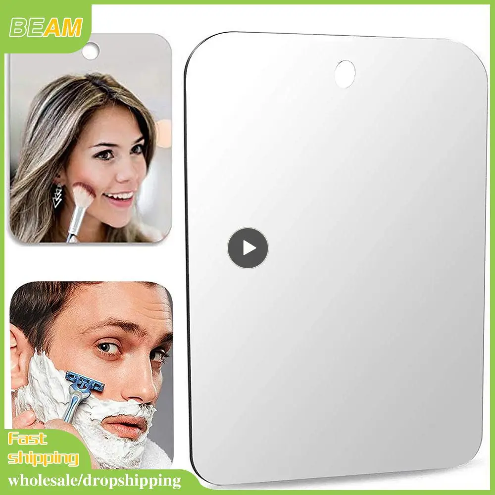 Зеркало для душа 17 см x 1 см, 3 см, мужское противотуманное зеркало для макияжа, инструменты для ванной комнаты, настенное висячее зеркало для бритья, акриловые зеркала для ванной комнаты