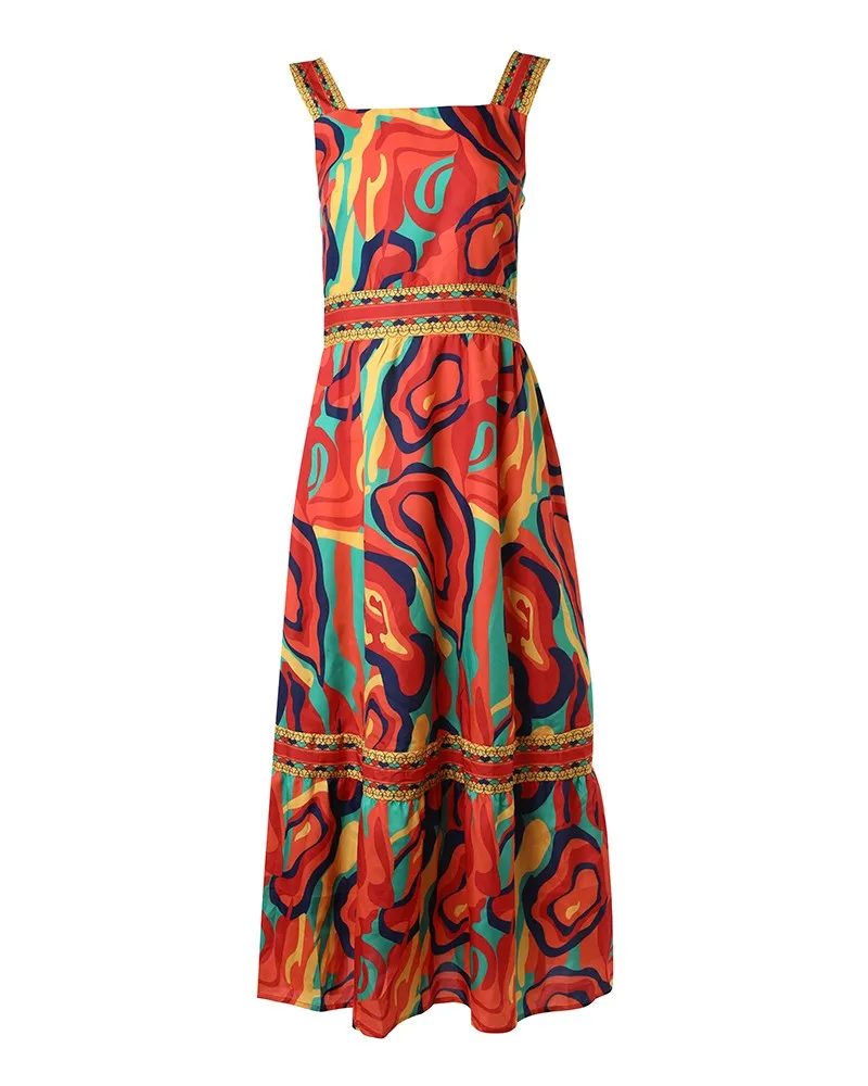 Женское длинное платье с цветочным принтом элегантное кружевное платье-макси