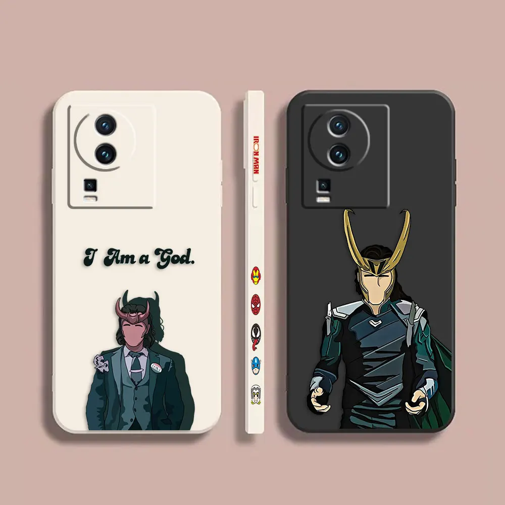 

Case For VIVO IQOO 5 7 8 9 10 11 Pro 5G Z3 Z5 Z6 Z7 NEO3 5 5S 6 7 Colour Simple Liquid Silicone Case Cartoon Marvel Loki