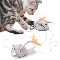 electric plush mouse cat toy interactive smart sensing mice pet toys for cats self playing training usb charging kitten mice toy