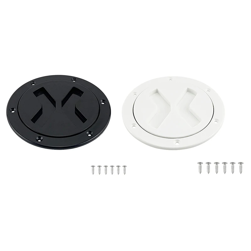 

ABS Round Deck Inspection Hatch Cover Plastic Boat Twist Screw Out Deck Inspection Plate Marine Yacht Accessories