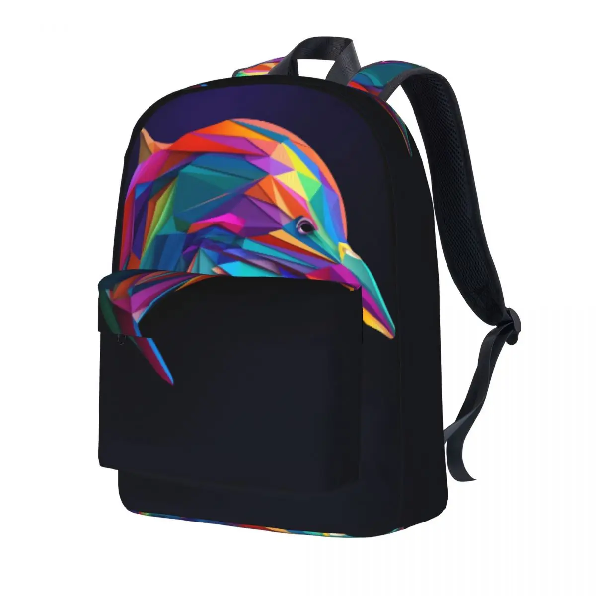 

Dolphin Backpack Paper Art Geometric Sport Backpacks Teen Stylish School Bags Designer Pattern Rucksack