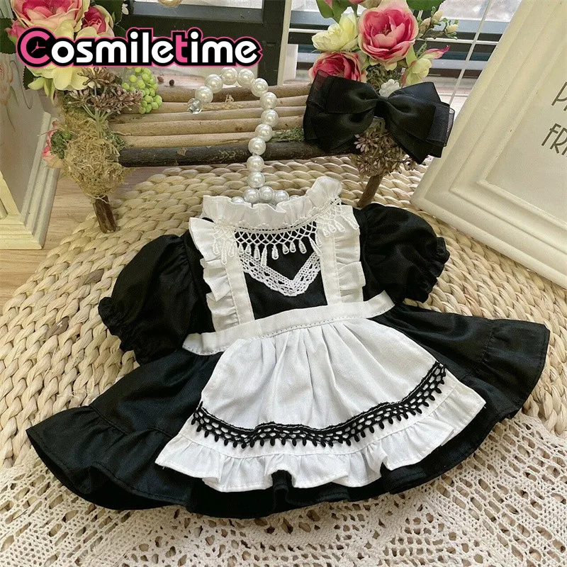 

Available For Kpop Star Plush 15cm 20cm Doll Custom Made Clothes Clothing Black Maid Skirt With Bow Dress Up Party Cosplay XM