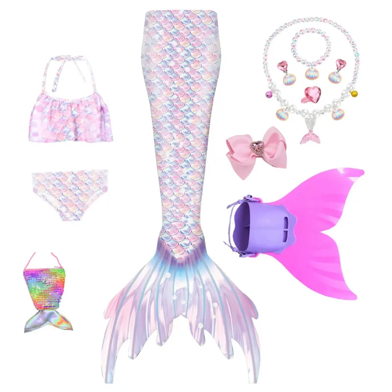 Детское платье Русалочки праздничный костюм принцессы с моноластом летний