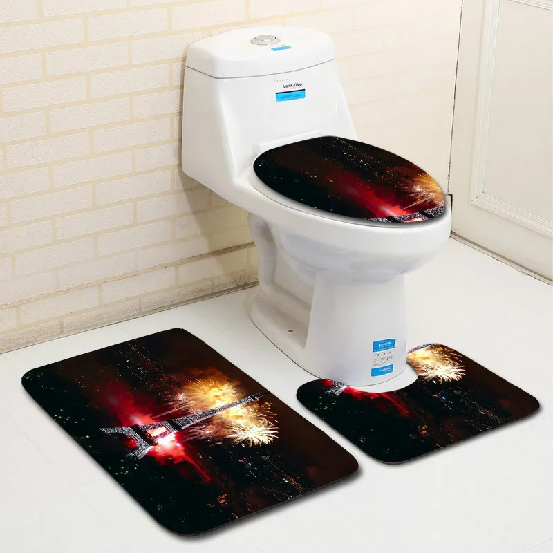 

Landscape building pattern Floor mat mats in the bathroom set mat in the bathroom Bathroom bathroom products bathroom rug Mat