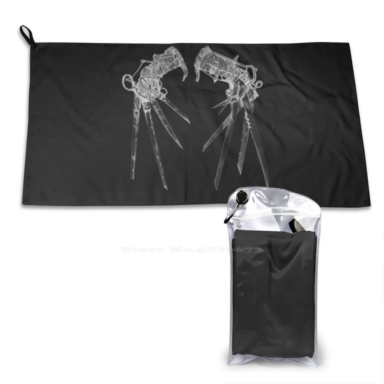 Washcloth Outdoor Depp Blades Vincent Price Tim Burton Reflection Gloves Edward