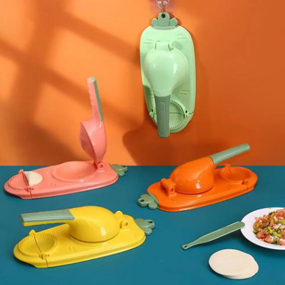 

2 in 1 Manual Dumpling Skin Maker Hanging Hole Design Plastic Presser Dough Dumpling Skin Press Machine Maker Kitchen Supplies