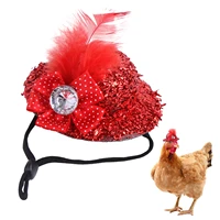 tiny pets funny hats pets funny hats mini pets hat pet chicken caps feather hats funny duck hats rooster poultry stylish