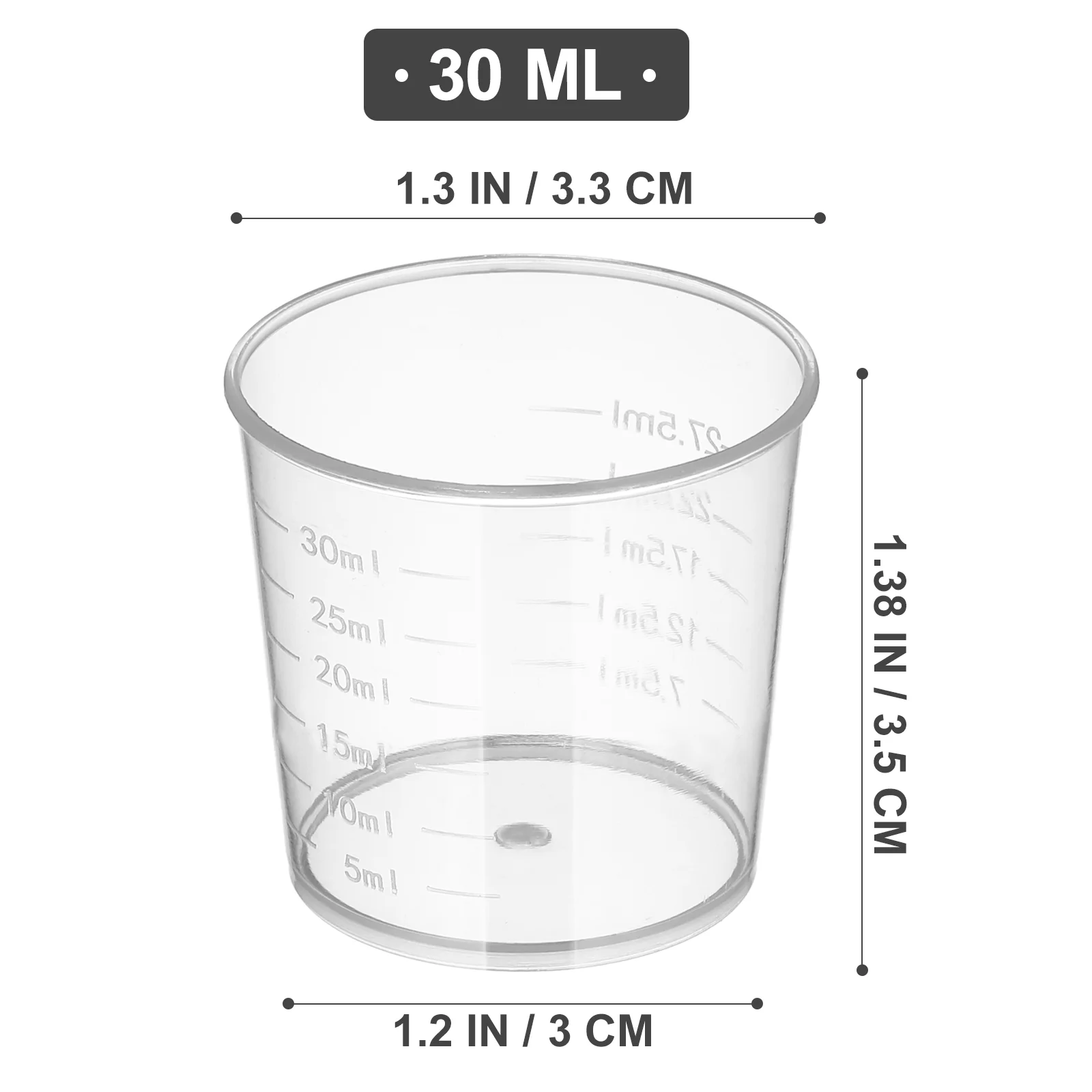 50 шт. мерные чашки для соуса градуированные стаканы весы дозирования порошка