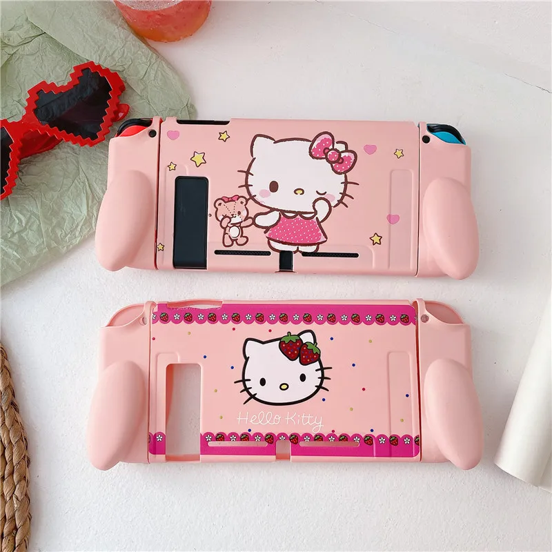 Чехол с рисунком Hello Kitty Melody Kuromi Nintendo Switch защитный чехол милый совместимый