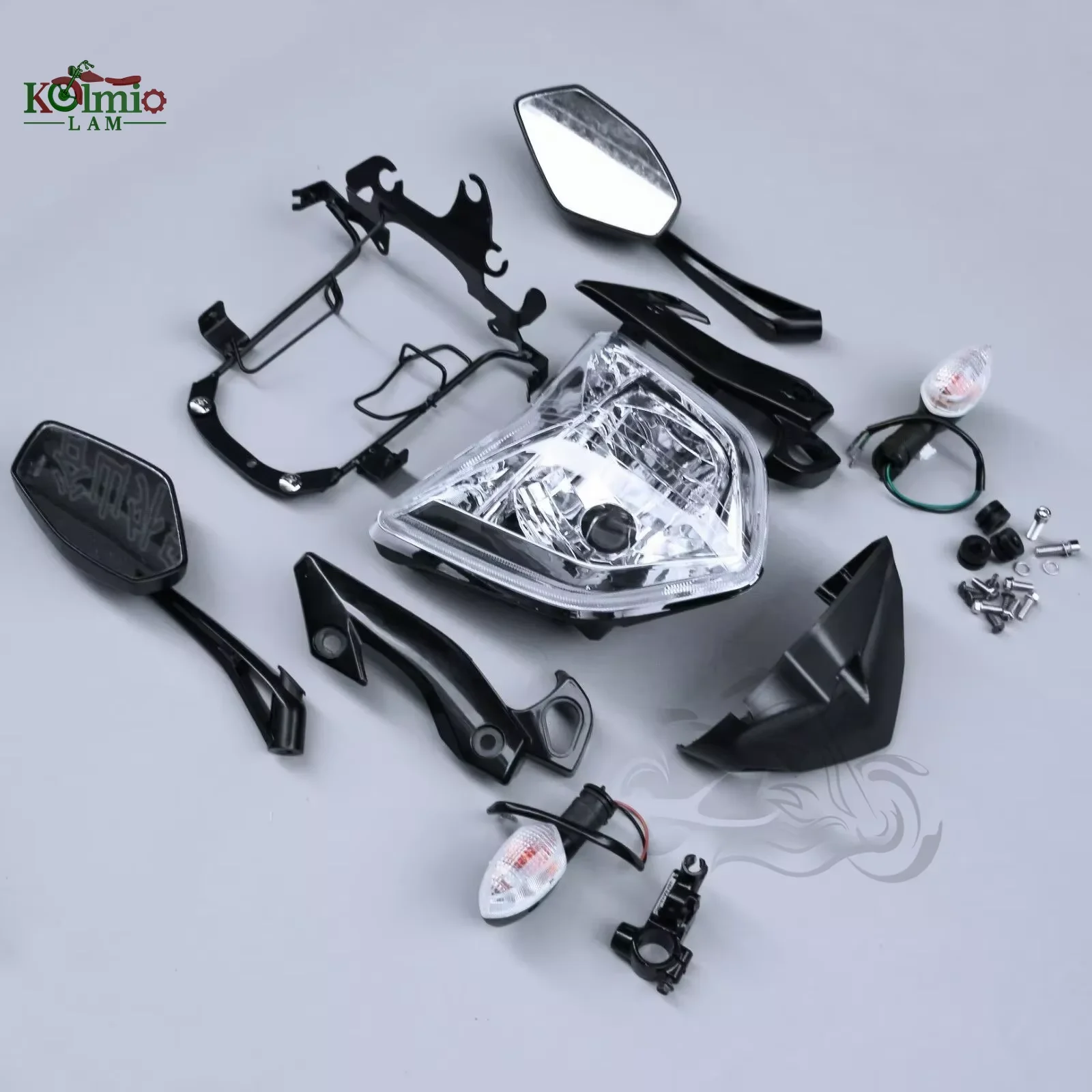 

Подходит для 2006 - 2015 Yamaha FZ1 N FZ1N комплект фар указатель поворота зеркальный Кронштейн инструмент лампа 2007 2008 2009 2010