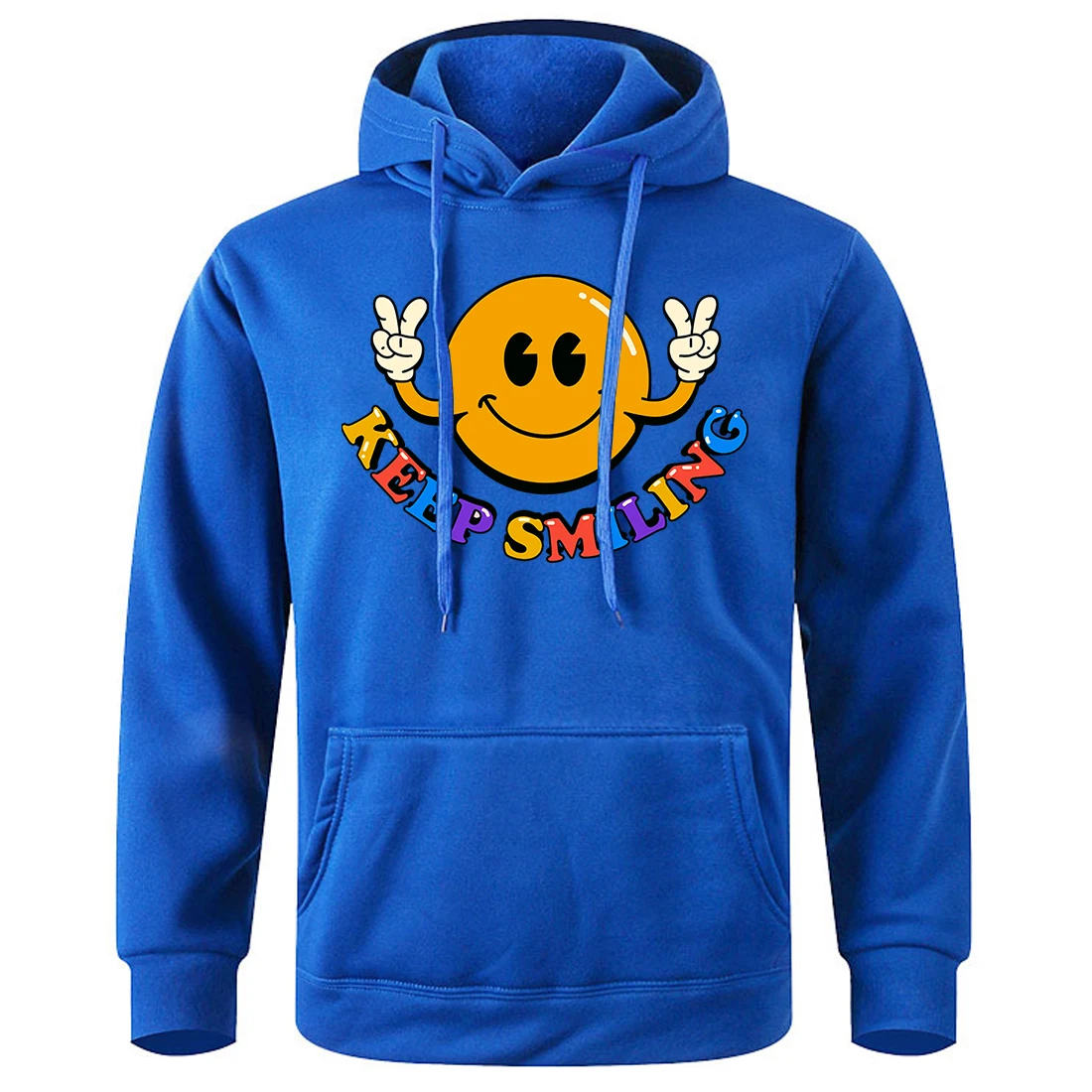 

Мужская дышащая флисовая толстовка с капюшоном и принтом Keep Smile To Life, повседневная классическая оригинальная винтажная мужская Толстовка