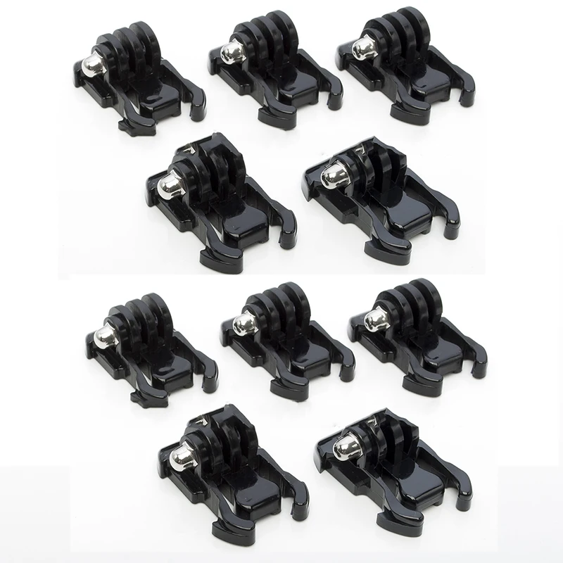 10pcs Buckle Clip Basic Mount for Gopro Go Pro Hero HD 11 10 9 8 7 6 5 Accessories Case Helmet for XiaoMi Yi Camera Accessories