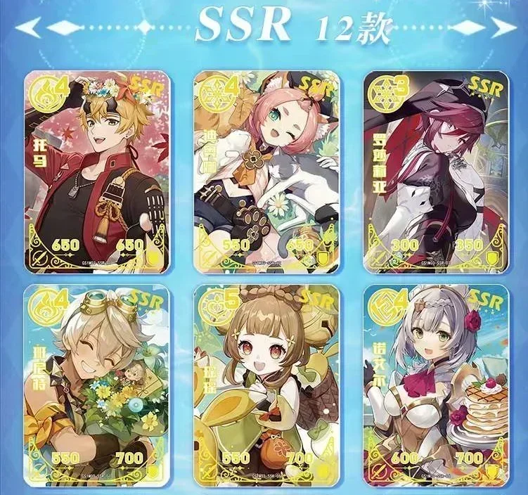 Ударная карточка Genshin Звездная Свеча из тысяч роз рассвет коллекции карточек