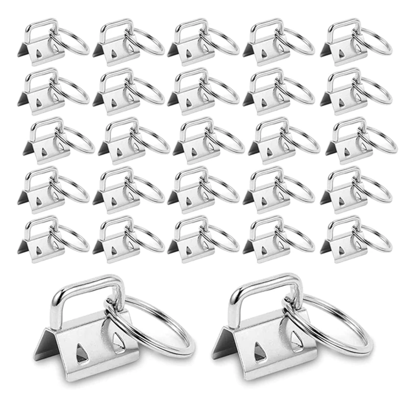 50 шт. шнурок для брелока для ключей, фурнитура 1 дюйм для брелока и браслета, зажим, сделай сам, ремесло, поставки A0KF