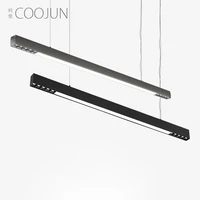 coojun modern led pendant lights simple office table dining room bar linear light ceiling hanging lamp indoor lighting 120cm
