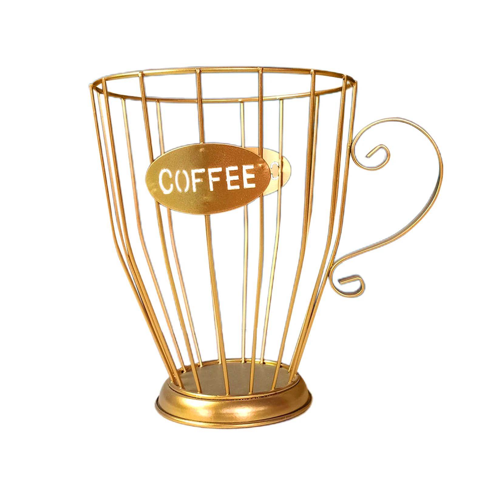 

Coffee Capsule Storage Basket Cup Shaped Iron Furniture Cafe Decoration