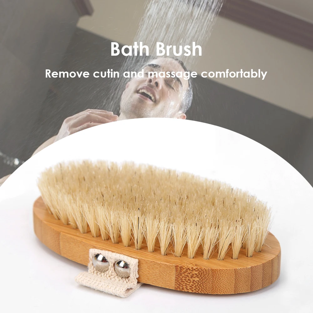 

Hot Dry Skin Body Soft natural bristle the SPA the Brush Wooden Bath Shower Bristle Brush SPA Body Brush without Handle