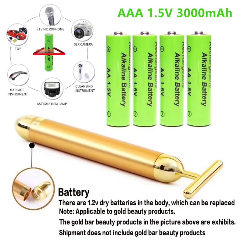 

AAA original 1.5V3000mAh rechargeable alkaline battery NI-MH battery is applicable to clock mouse computer toys, free of freight