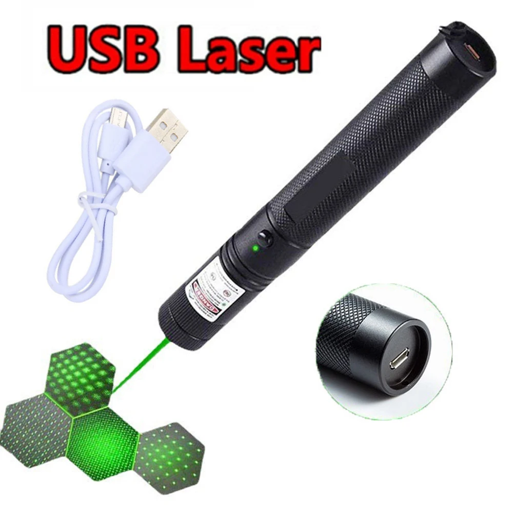 

Мощный зеленый лазерный указатель-USB303, мощный зеленый лазерный фонарь 8000 м, устройство с зеленой точкой, регулируемый фокус для охоты, кемпинга