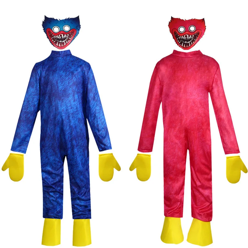 

NEW Huggy Cosplay Costume Set for Boy Girl Bobbi Plush Sausage Weird Plush Latex Headgear Funny Hagi Vagi Party Dress Up Gift