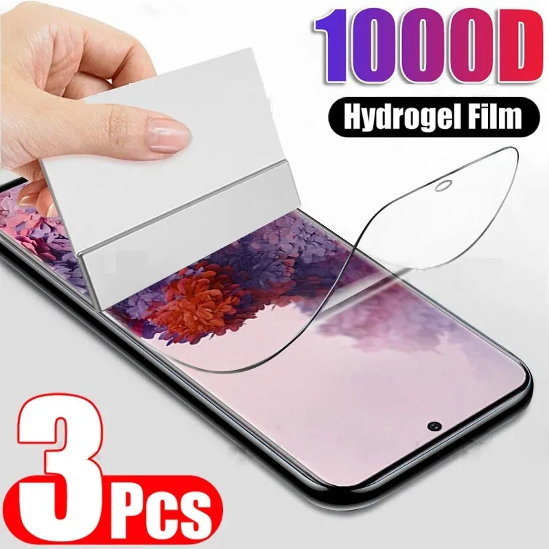 

3PCS Full Cover Hydrogel Film For Samsung Galaxy S22 S21 S20 FE S8 S9 S10 Plus Screen Protector Note 20 Ultra 8 9 10 Plus S10e