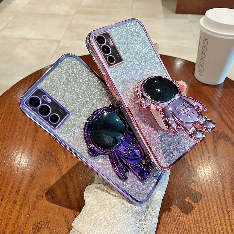 Чехол для телефона Vivo V23e 5G мягкий силиконовый чехол из ТПУ с блестками V2116 V2126