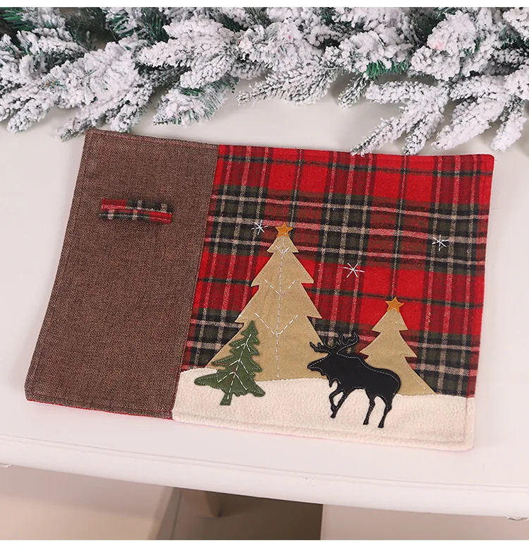 

2023 г., декоративная подстилка для еды в западном стиле, высококачественные вязаные коврики для обеденного стола с изображением лося и рожде...