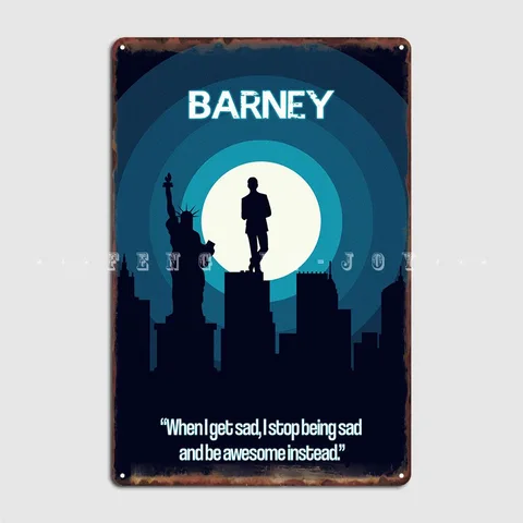Барни Стинсон силуэт металлический знак кинотеатр гостиная клуб бар проектирование жестяные пластинки знак плакаты