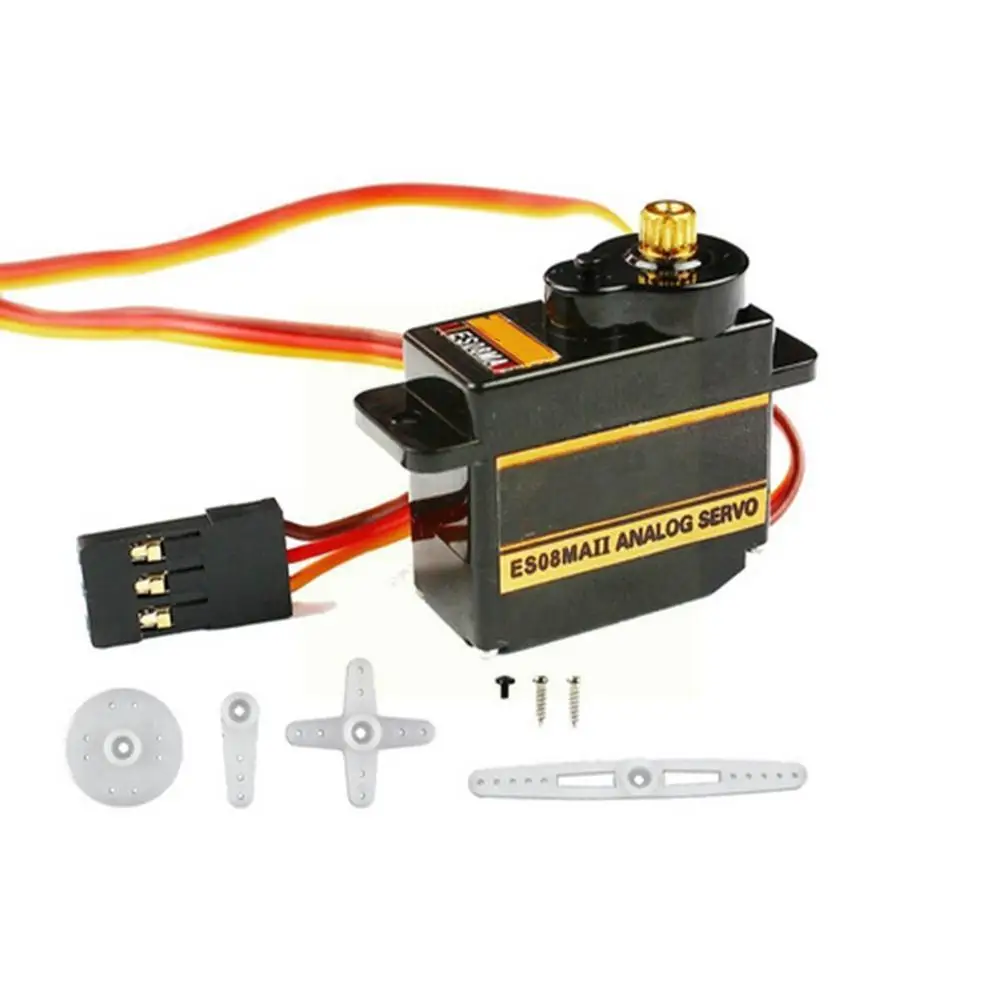 

Es08maii Mini сервопривод металлический зубчатый микро рулевой механизм мини-игрушка Diy робот аналоговый рулевой механизм металлические детали ...
