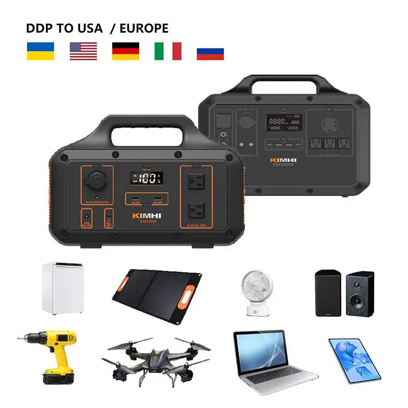 

KM1000S 800wh Portable Power Station 800w Portable 220v Battery for Outdoor Camping Solar Panels 800w Price Lithium Ion MPPT