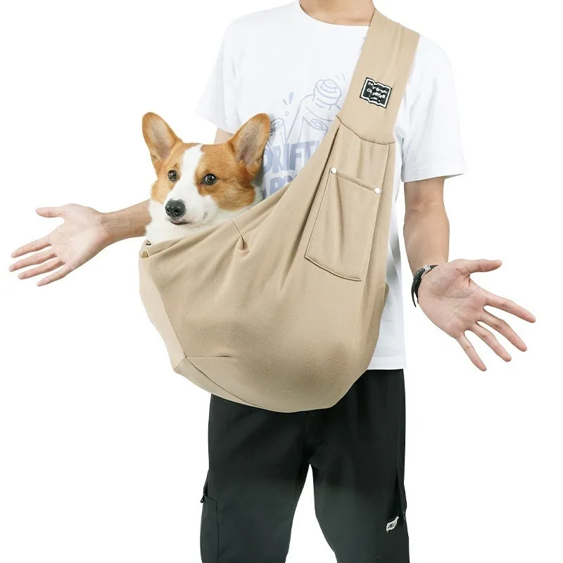 

Dog Bag Crossbody Shoulder Breathable Net Pocket Summer Small Dog Pet Backpack Wholesale Folding Portable Light Skew Pet Bag