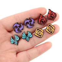 genshin impact stud earrings for women piercing womens stainless steel jewelry fashion accessories gift for girl wholesale