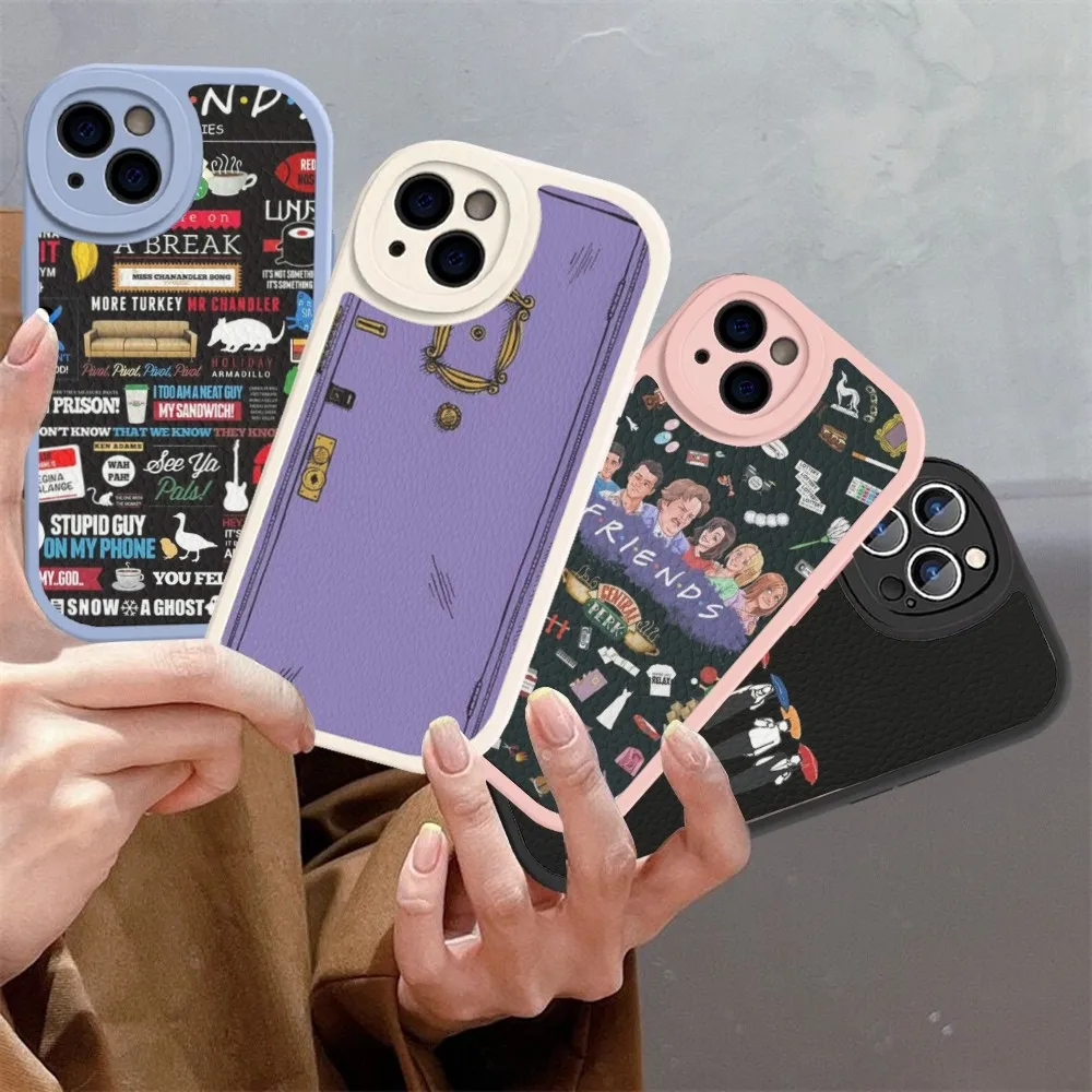 

Cartoon funny Friends TV Show Phone Case Hard Leather For iPhone 14 13 12 Mini 11 14 Pro Max Xs X Xr 7 8 Plus Fundas