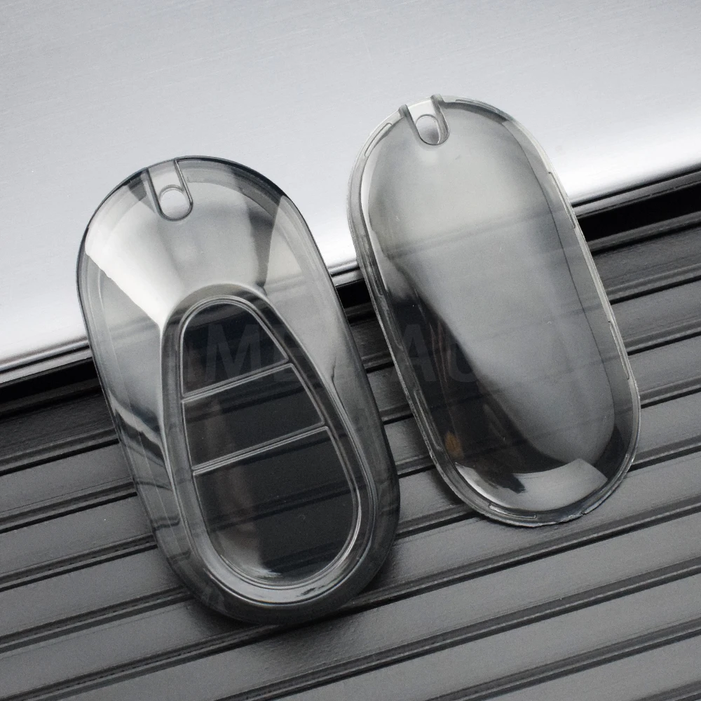 

Прозрачный черный чехол для ключей для Mercedes-Benz C S GLC EQE EQS Class W223 X254 V297 V295 W206 S206 X206