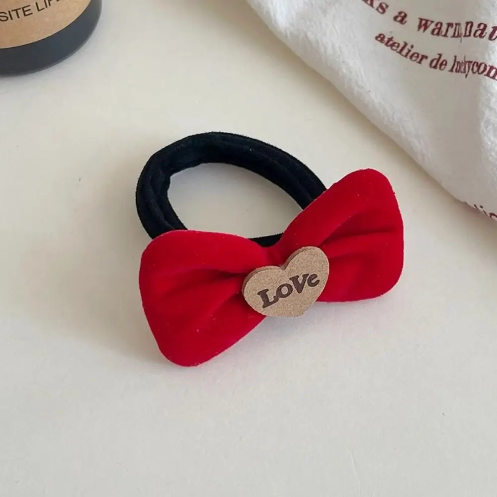 Бархатные резинки для волос с красным бантом эластичная резинка повязка толстой