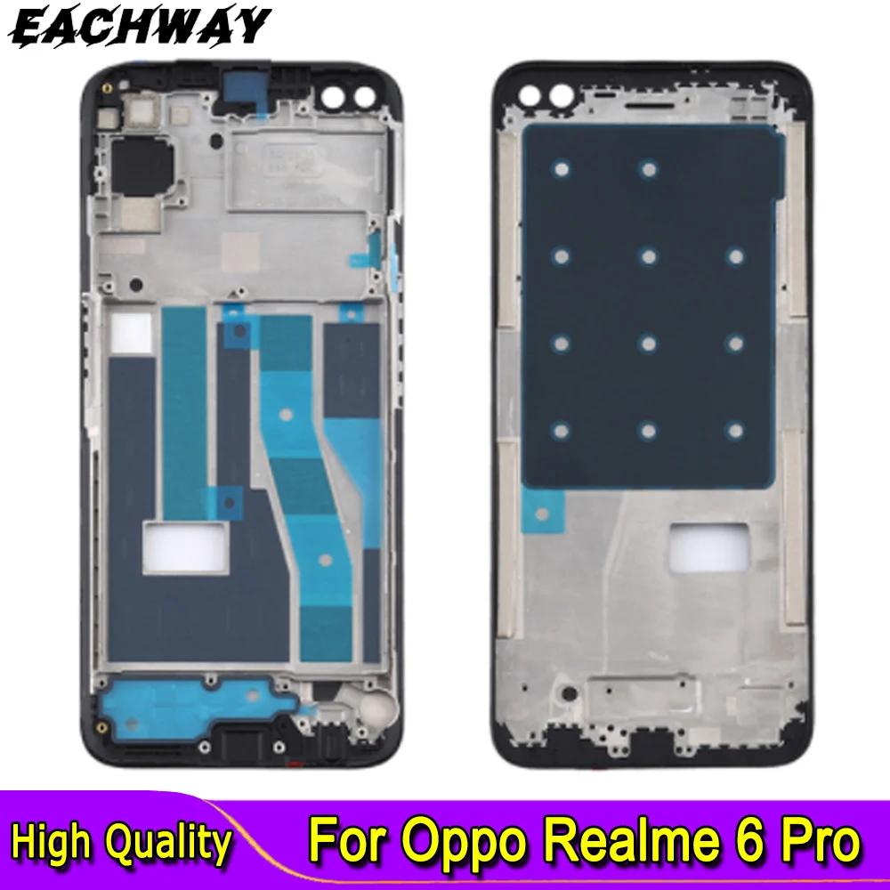 Для Realme 6 Pro средняя рамка панель корпуса панель для Realme 6pro рамка ЖК-дисплея поддержка средняя Лицевая панель Замена RMX2063 RMX2061